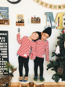 「スキップランド（スキップランド）のアイテム」を使った、みつわさん（キッズ・110cm）の冬コーディネート