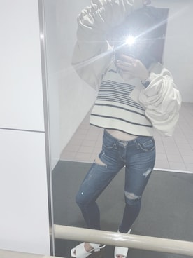 「コロナに負けない」｜「アイテム（サンダル）」を使った、ninaさん（レディース・155cm）の夏コーディネート