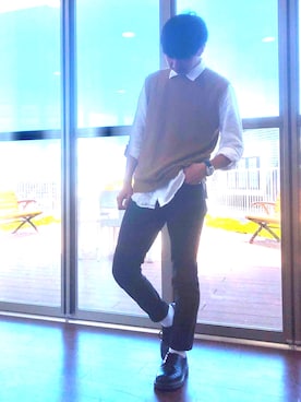 「TAKA-Q（タカキュー）のアイテム（パンツ）」を使った、yuugoさん（メンズ・171cm）の春コーディネート