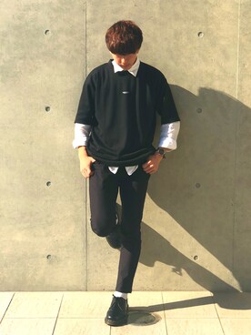 「TAKA-Q（タカキュー）のアイテム（パンツ）」を使った、yuugoさん（メンズ・171cm）の春コーディネート