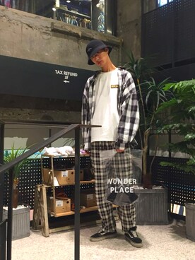 「アイテム（チノパンツ）」を使った、Song  さん（メンズ・190cm・20代）の秋コーディネート