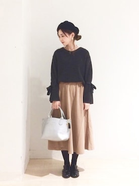 「SEVENDAYS=SUNDAY（セブンデイズサンデイ）のアイテム（ハンチング/ベレー帽）」を使った、kana¨̮*さん（レディース・161cm）の秋コーディネート