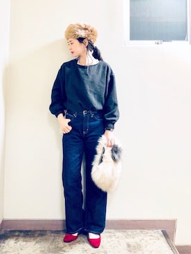 「AMERICAN HOLIC」｜kana¨̮*さん（レディース・161cm）の冬コーディネート