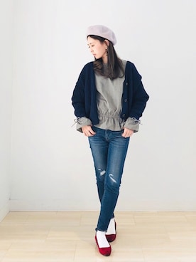 「AMERICAN HOLIC」｜kana¨̮*さん（レディース・161cm）の冬コーディネート