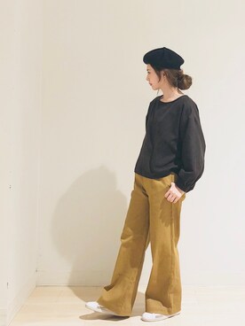 「SEVENDAYS=SUNDAY（セブンデイズサンデイ）のアイテム（ハンチング/ベレー帽）」を使った、kana¨̮*さん（レディース・161cm）の冬コーディネート