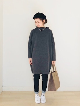 「SEVENDAYS=SUNDAY（セブンデイズサンデイ）のアイテム（ハンチング/ベレー帽）」を使った、kana¨̮*さん（レディース・161cm）の冬コーディネート