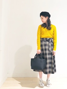 「SEVENDAYS=SUNDAY（セブンデイズサンデイ）のアイテム（ハンチング/ベレー帽）」を使った、kana¨̮*さん（レディース・161cm）の冬コーディネート