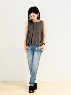 「AMERICAN HOLIC」｜kana¨̮*さん（レディース・161cm）の夏コーディネート