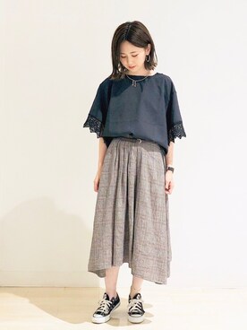 「AMERICAN HOLIC」｜kana¨̮*さん（レディース・161cm）の夏コーディネート