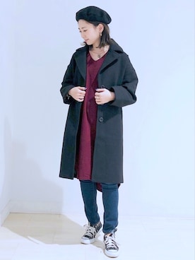 「AMERICAN HOLIC」｜kana¨̮*さん（レディース・161cm）の冬コーディネート