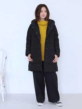 「アイラブCONVERSE」｜「アイテム（ダウンジャケット/コート）」を使った、kana¨̮*さん（レディース・161cm）の冬コーディネート