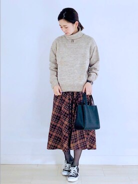 「AMERICAN HOLIC」｜kana¨̮*さん（レディース・161cm）の冬コーディネート