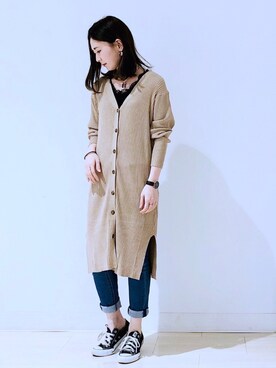 「AMERICAN HOLIC」｜kana¨̮*さん（レディース・161cm）の冬コーディネート