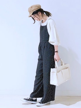 「AMERICAN HOLIC（アメリカンホリック）のアイテム（つなぎ/オールインワン）」を使った、kana¨̮*さん（レディース・161cm）の冬コーディネート