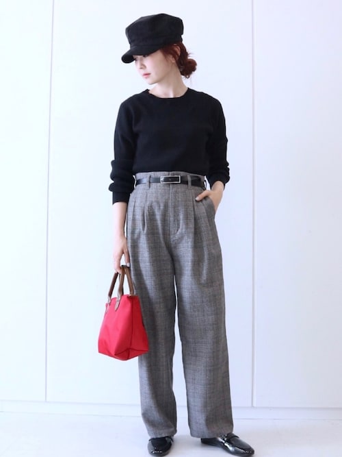 AMERICAN HOLICkana¨̮*さんのその他パンツ「ハイタックスリムワイドパンツ*(AMERICAN HOLIC|アメリカンホリック)」を使ったコーディネート