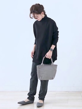 「スキニー」｜「アイテム（チュニック）」を使った、kana¨̮*さん（レディース・161cm）の秋コーディネート