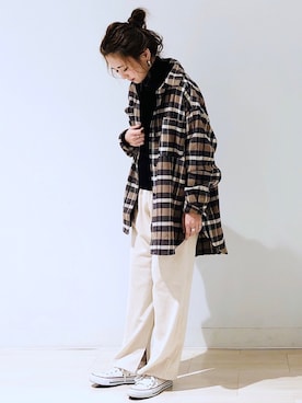 「AMERICAN HOLIC（アメリカンホリック）のアイテム」を使った、kana¨̮*さん（レディース・161cm）の冬コーディネート