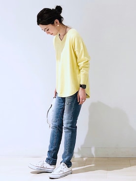 「シャーベットカラー」｜kana¨̮*さん（レディース・161cm）の冬コーディネート