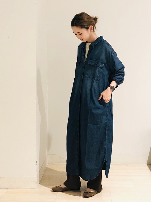 AMERICAN HOLICkana¨̮*さんのシャツワンピース「CPOシャツワンピース *(AMERICAN HOLIC|アメリカンホリック)」を使ったコーディネート