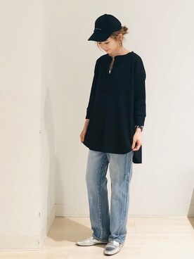 「ブリーチデニム」｜「アイテム（アクセサリー）」を使った、kana¨̮*さん（レディース・161cm）の秋コーディネート