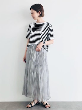 「半袖」｜「アイテム（その他）」を使った、kana¨̮*さん（レディース・161cm）の夏コーディネート