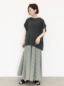 「スカーチョ」｜「アイテム（その他）」を使った、kana¨̮*さん（レディース・161cm）の夏コーディネート