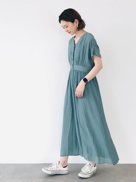 ティアードノースリーブワンピースを使った人気ファッションコーディネート Wear ティアードノースリーブワンピースを使った人気ファッションコーディネート Wear