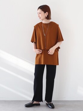 「レイヤード風」｜「アイテム（その他）」を使った、kana¨̮*さん（レディース・161cm）の夏コーディネート
