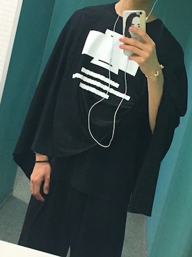 「ANREALAGE（アンリアレイジ）のアイテム（その他トップス、ブラック系）」を使った、carey_akrさん（メンズ・180cm）の春コーディネート