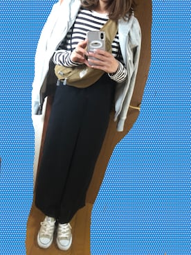 「美容室」｜「アイテム（オールインワン・サロペット）」を使った、nao.さん（レディース・158cm）の春コーディネート
