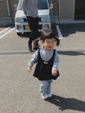 「アイテム（キャミソール）」を使った、momono13さん（キッズ・90cm）の春コーディネート