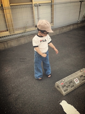 「omake（オマケ）のアイテム（トップス）」を使った、momono13さん（キッズ・90cm）の春コーディネート