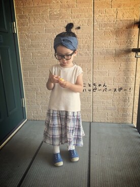 「ことちゃんお誕生日おめでとう」｜momono13さん（キッズ・90cm）の夏コーディネート