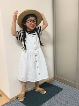 「おうちファッション」｜momono13さん（キッズ・110cm）の春コーディネート