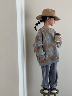 「and it_（アンドイット）のアイテム」を使った、momono13さん（キッズ・110cm）の冬コーディネート