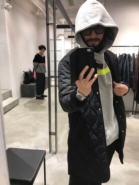 「UNITED TOKYO（ユナイテッドトウキョウ）のアイテム（モッズコート）」を使った、unitedtokyo_310さん（メンズ・174cm）の冬コーディネート