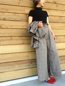 「SEVENDAYS=SUNDAY（セブンデイズサンデイ）のアイテム（その他アウター）」を使った、momoda  yuuさん（レディース・166cm）の秋コーディネート