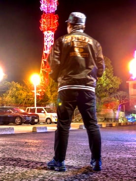 「airmax」｜「アイテム（ナイロンジャケット）」を使った、H.Yさん（メンズ・167cm）の冬コーディネート