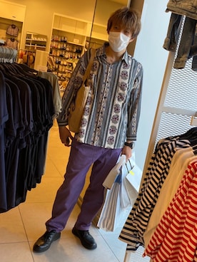 「チャイハネ（チャイハネ）のアイテム（トートバッグ）」を使った、だっぴーさん（メンズ・175cm）の夏コーディネート