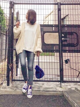 「アイラブCONVERSE」｜nanaさん（レディース・160cm）の秋コーディネート