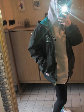 「XLARGE（エクストララージ）のアイテム（その他アウター）」を使った、hotaruさん（レディース・156cm）の春コーディネート