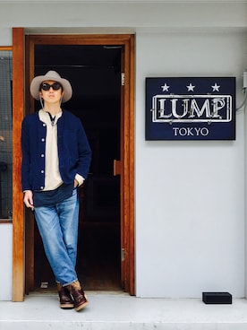 「WHIZLIMITED（ウィズリミテッド）のアイテム（ノーカラージャケット）」を使った、下野宏明さん（メンズ・181cm）の春コーディネート