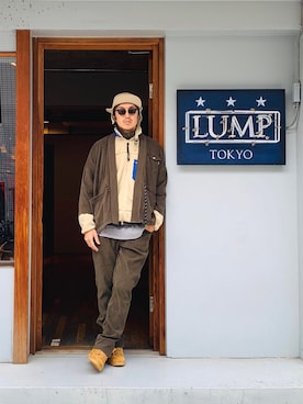 「WHIZLIMITED（ウィズリミテッド）のアイテム（ブルゾン）」を使った、下野宏明さん（メンズ・181cm）の秋コーディネート