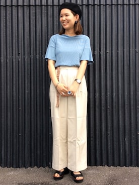 「AGOSTO（アゴスト）のアイテム」を使った、inadaさん（レディース・160cm）の夏コーディネート