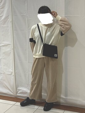 「NICE CLAUP（ナイスクラップ）のアイテム（スウェット）」を使った、たかとらさん（メンズ・168cm）の秋コーディネート