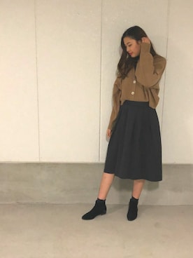 「通学コーデ、冬」｜あやのさん（レディース・174cm）の冬コーディネート