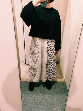 「KBF+」｜「アイテム（スウェット）」を使った、maiさん（レディース・160cm）の春コーディネート