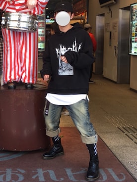 「MISBHV（ミスビヘイブ）のアイテム（パーカー）」を使った、VECIさん（メンズ・174cm）の秋コーディネート