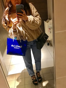 「ベージュ×デニム」｜和葉さん（レディース・153cm）の春コーディネート