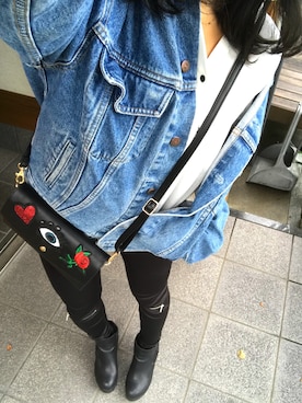 「ALDO（アルド）のアイテム（ショルダーバッグ）」を使った、和葉さん（レディース・153cm）の秋コーディネート